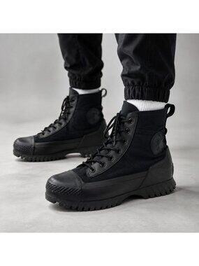 Converse A00909C CTAS Chuck Taylor Lugged2.0 High Black Sneaker Boot M 5.5/W 7.5